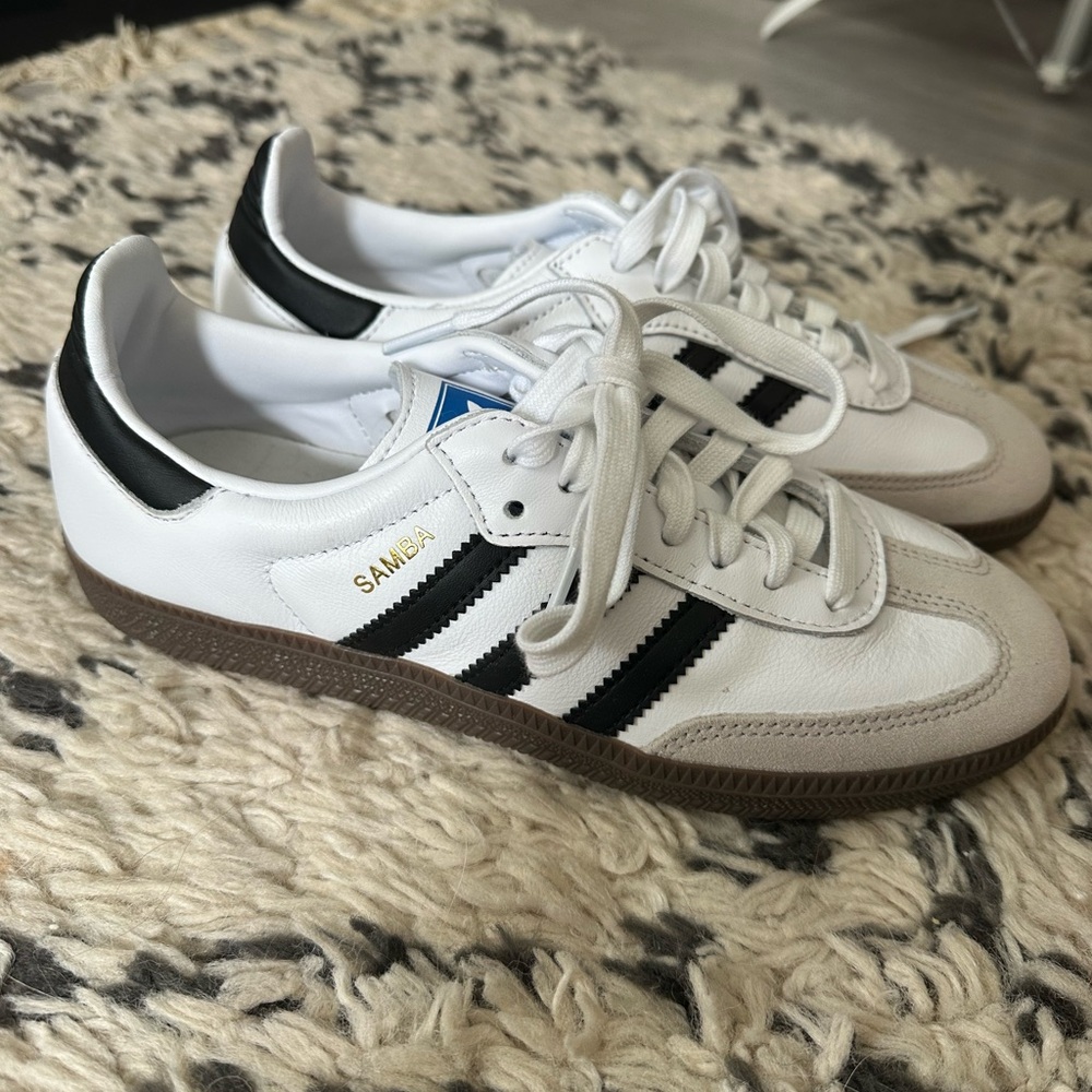 Adidas White and Black Sneakers with Classic Design